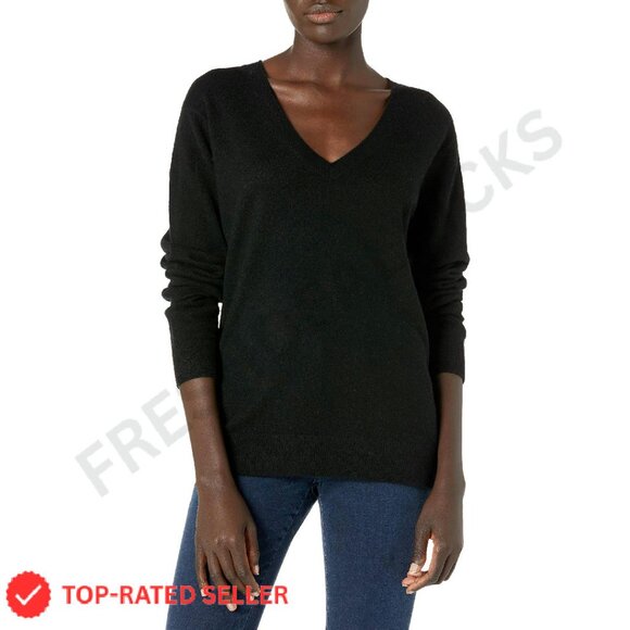 Cashmere V-Neck Pullover Classic Elegant Minimal Chic Weekend Wear